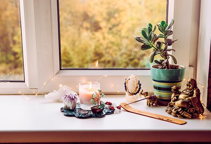 decoração com cristais para sala de estar