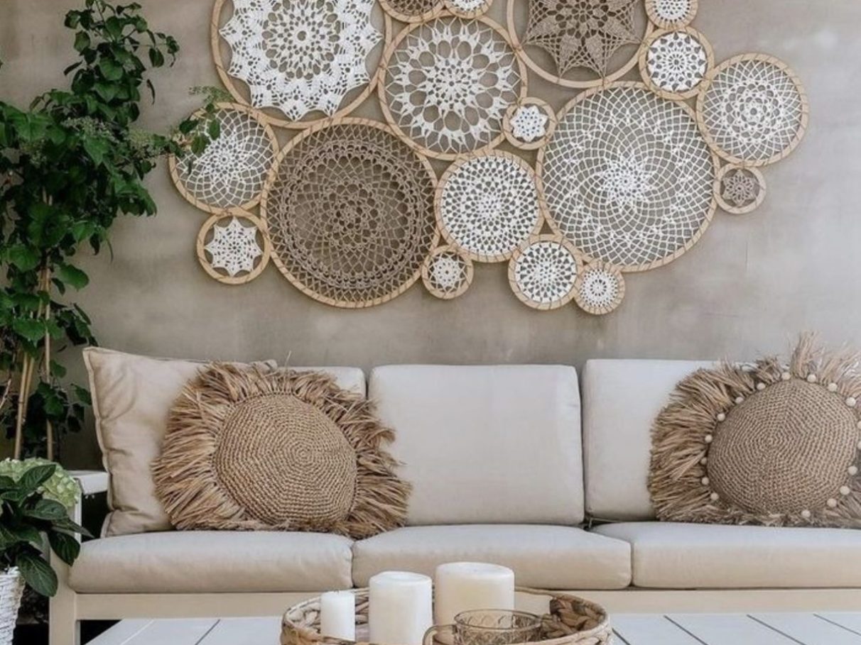 crochê para sala de estar