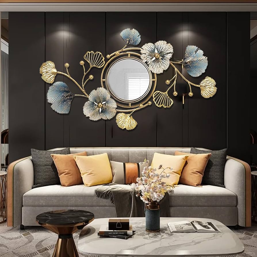 espelho sala com painel ripado