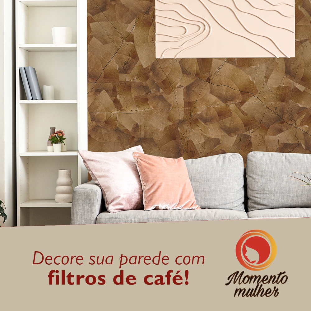 como fazer decoração com filtro de café