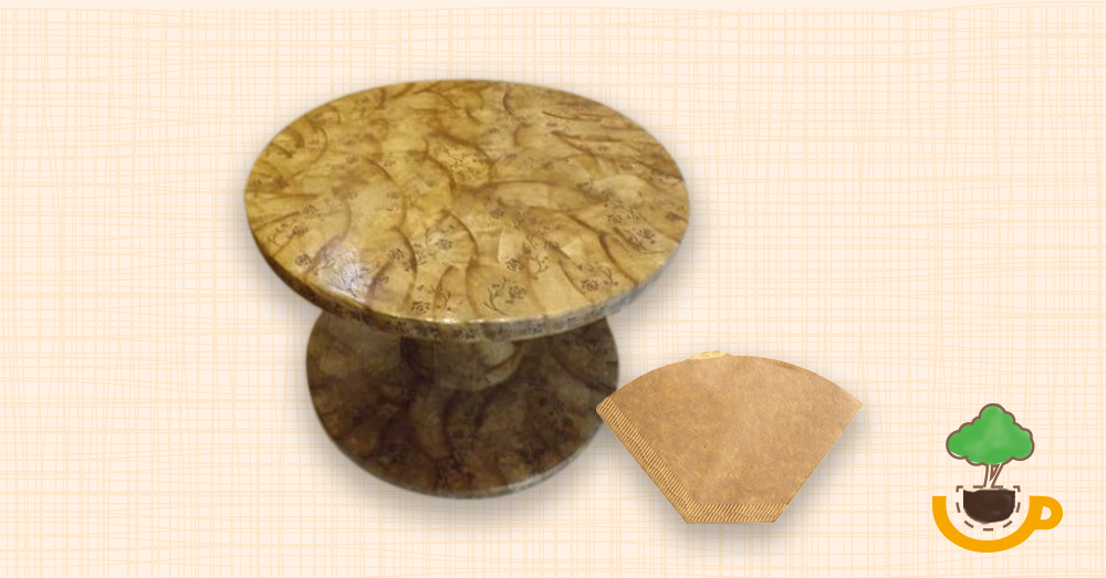 pintura e envelhecimento com filtro de café