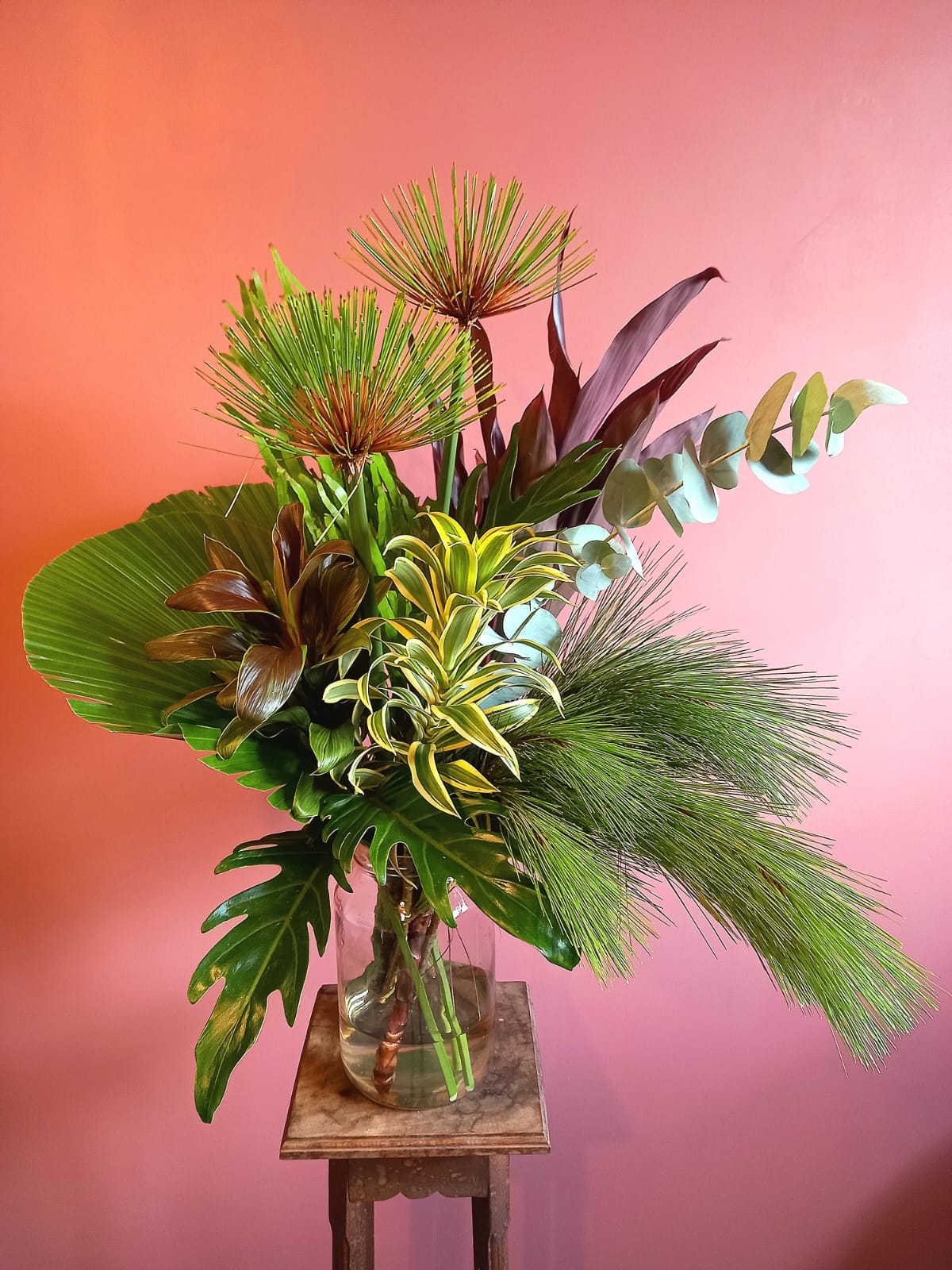 decoração com folhagens