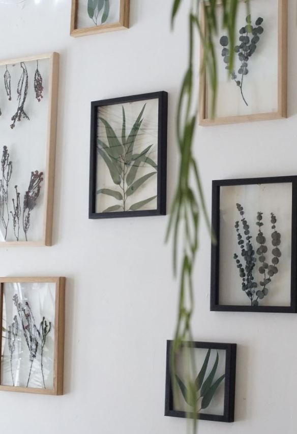 ideias de decoração com folhas secas para sala