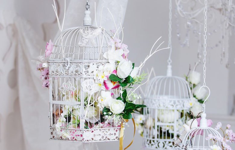 decoração com gaiolas de passarinho