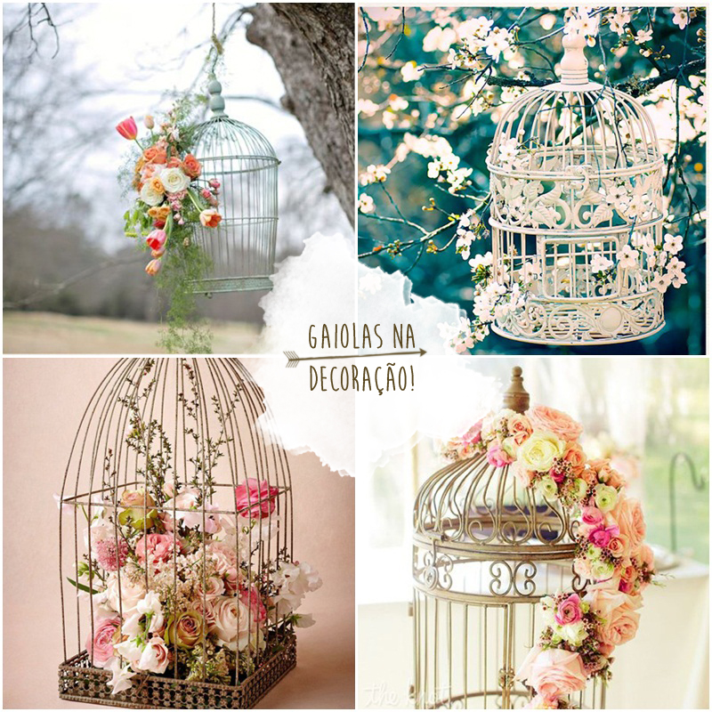 ideias criativas decoração com gaiolas de passarinho