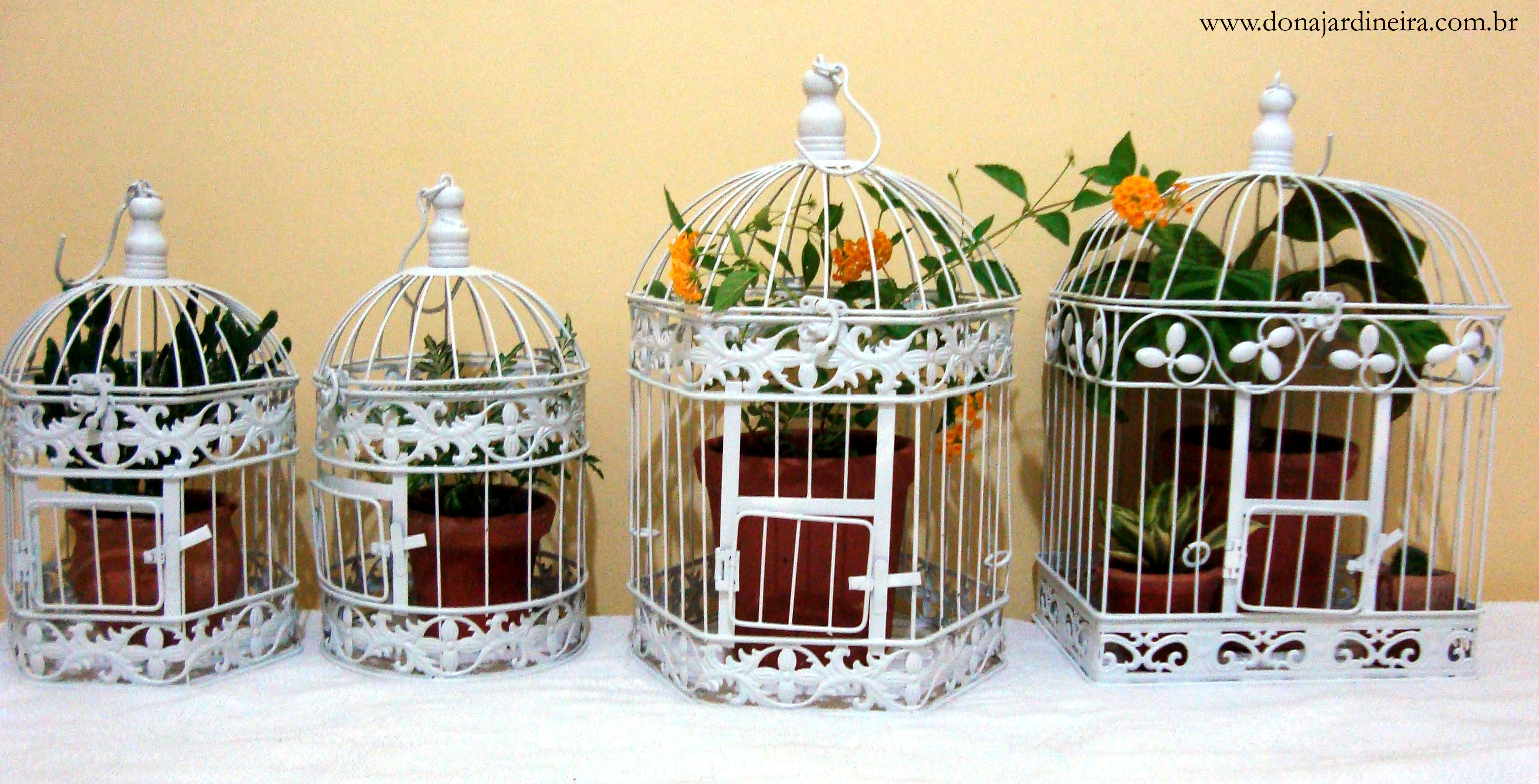 decoração com gaiolas de passarinho
