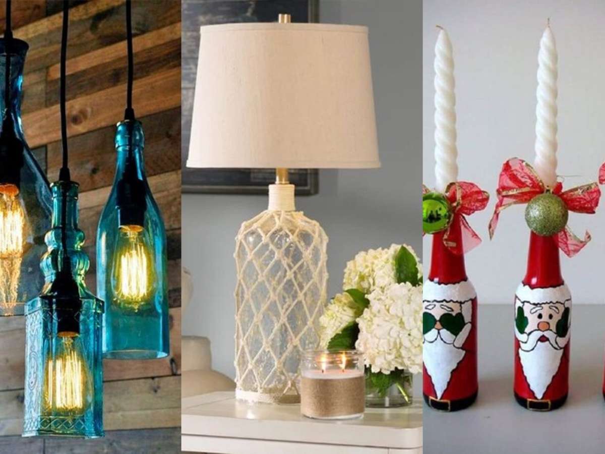 ideias de decoração com garrafa de whisky para sala