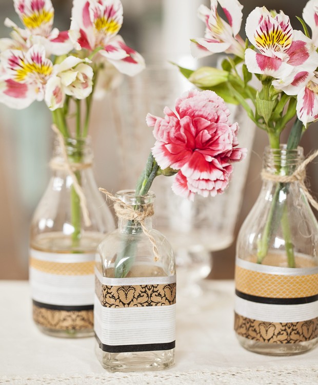 garrafão de vidro vs garrafa de vinho para decoração