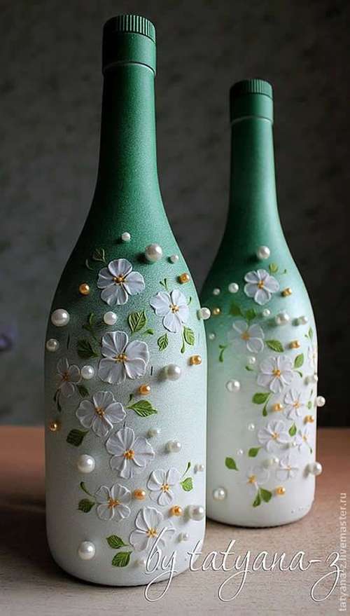 garrafão de vidro vs garrafa de vinho para decoração