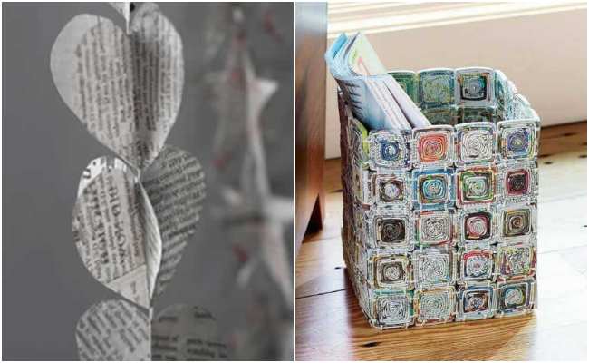 ideias de decoração com jornal e revista para iniciantes