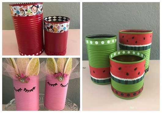 ideias de decoração com latas para sala de estar