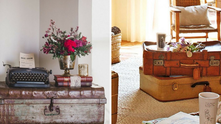 Decoração com malas para quartos infantis