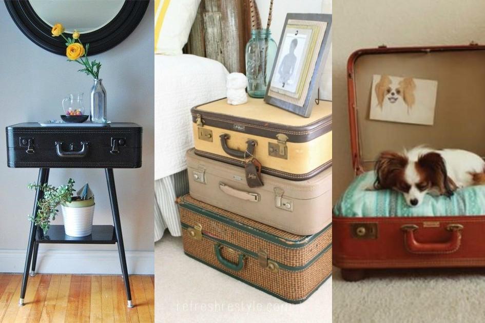 DIY: Crie uma mesa de centro com malas antigas