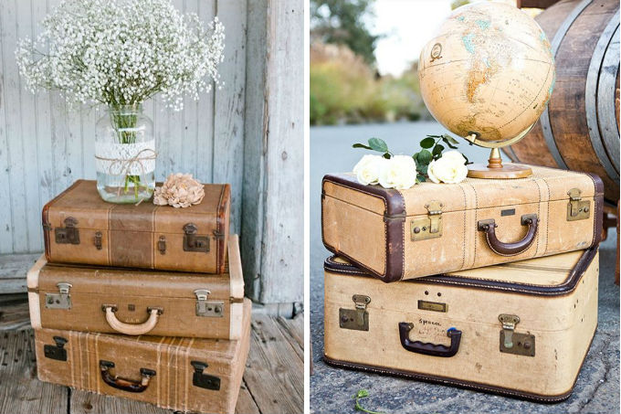 Decoração com malas para quartos infantis