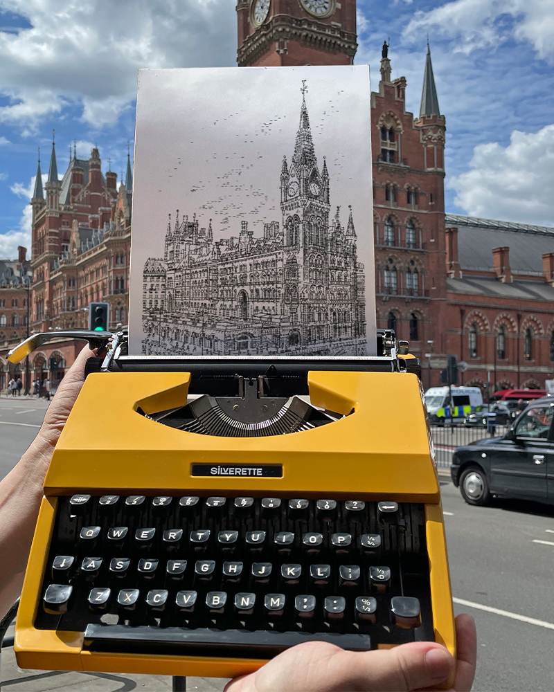 ideias de decoração com máquinas de escrever antigas