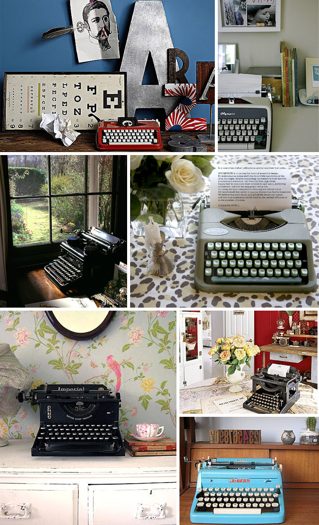 erros comuns ao decorar com máquinas de escrever
