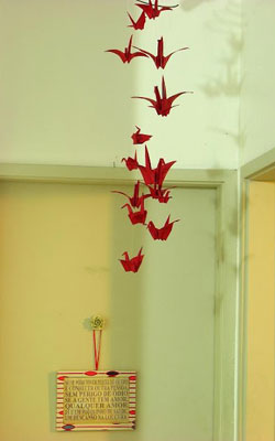 decoração com origamis