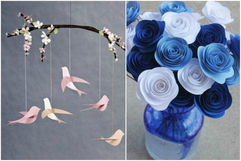 decoração com origamis