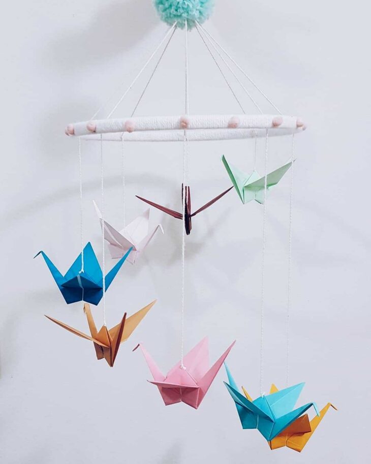 ideias criativas decoração origami casa