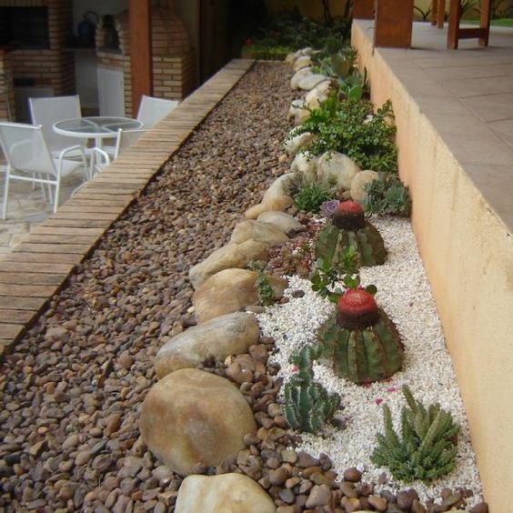 decoração com pedras de rio