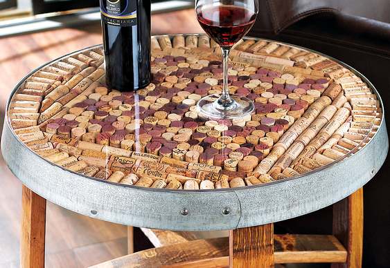 decoração com rolhas de vinho