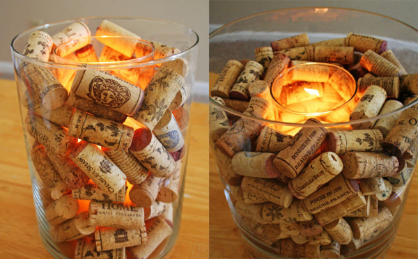 rolhas de vinho branco vs rolhas de vinho tinto para decoração