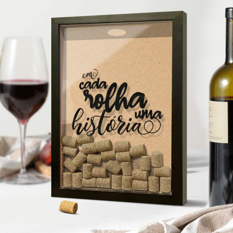 quanto custa um quadro porta rolhas personalizado