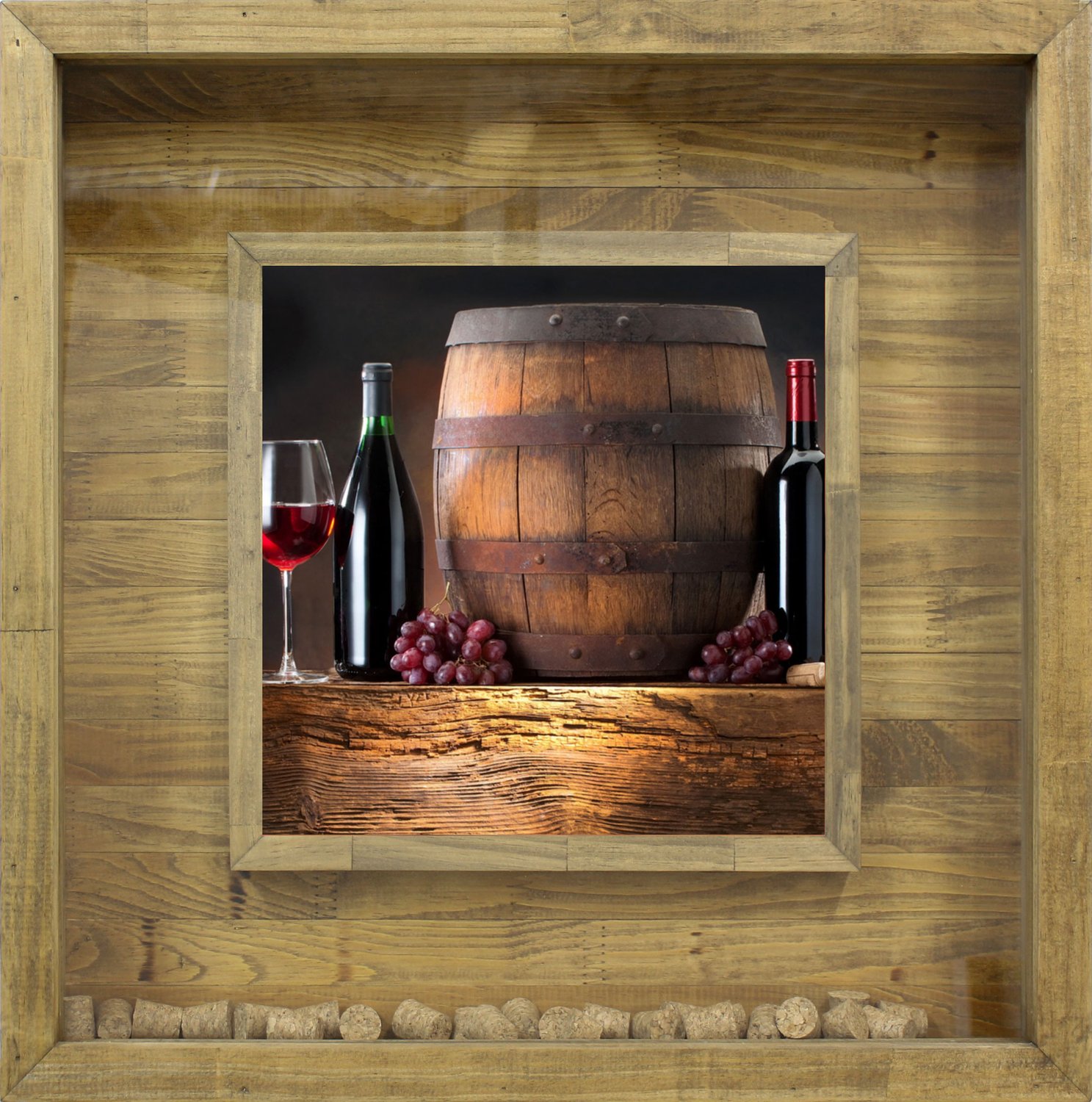 quadro porta rolhas vs quadro de vidro qual escolher