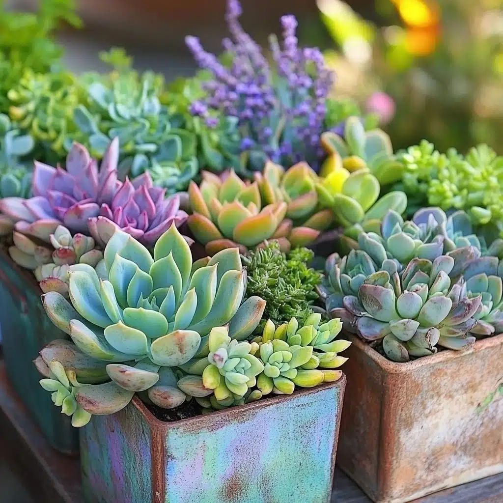 decoração com rolhas e suculentas