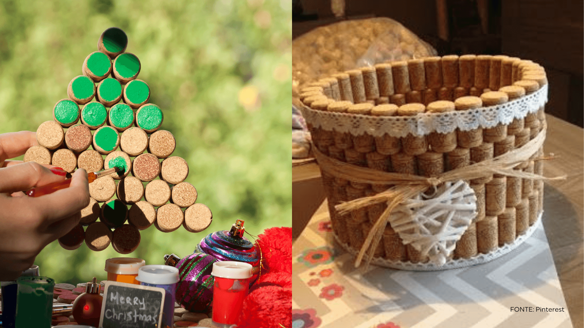 ideias de decoração de natal com rolhas de vinho para iniciantes