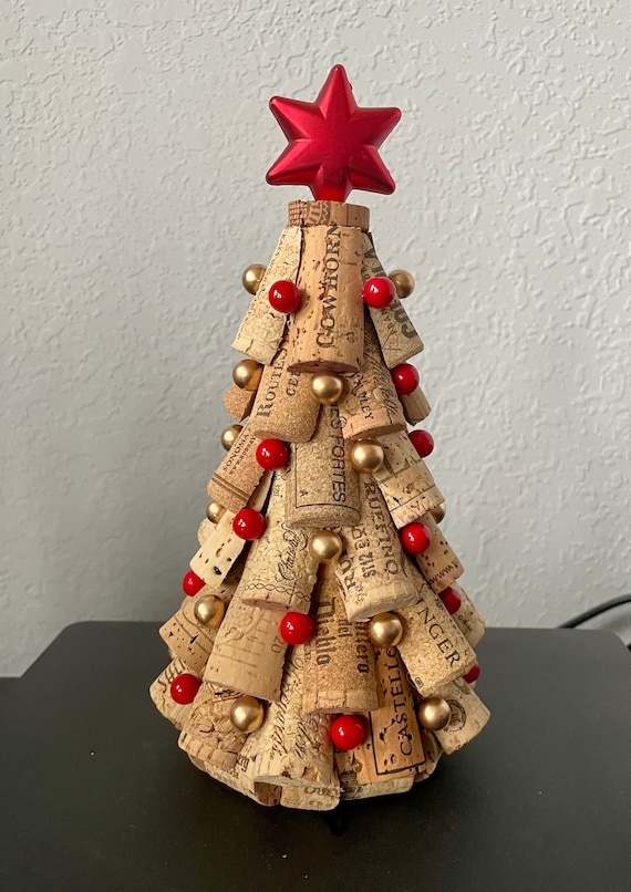 decoração com rolhas para natal