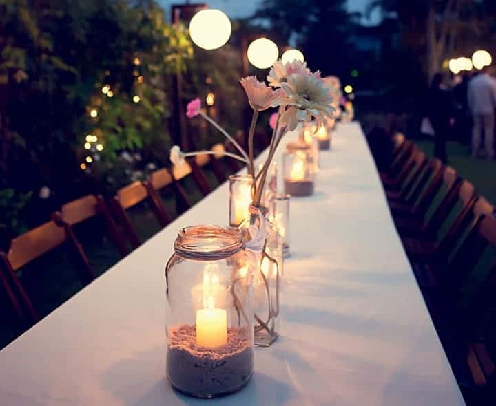 decoração com velas