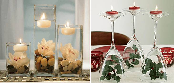 decoração com velas