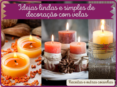velas aromáticas vs velas comuns para decoração