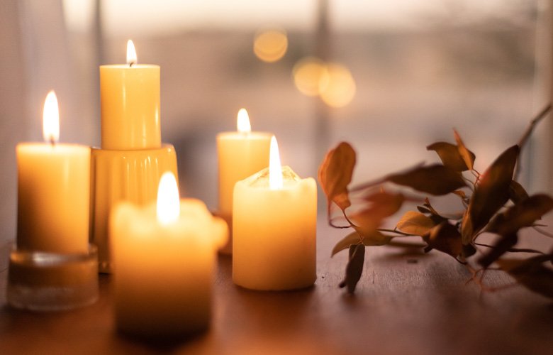 ideias de decoração com velas para sala de estar