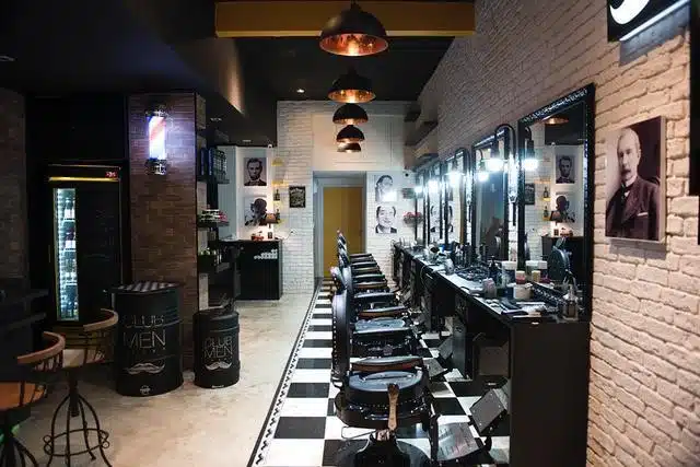 decoração de barbearia moderna