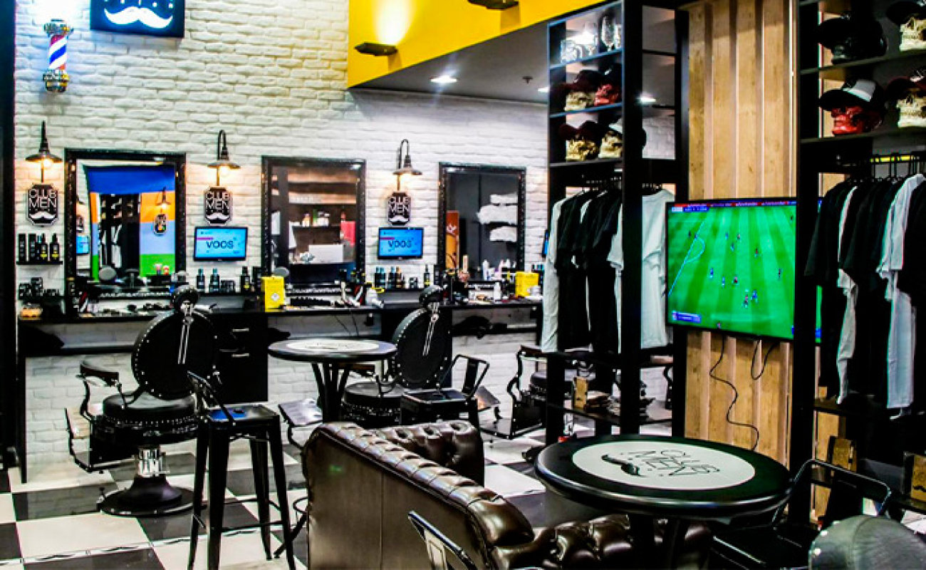 ideias de decoração barbearia moderna com fotos