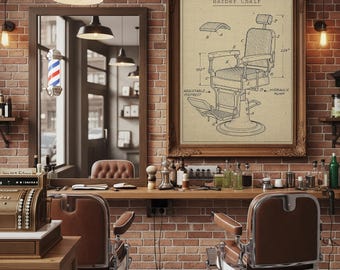 decoração de barbearia vintage