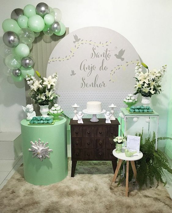 decoração de batizado para menino vs menina
