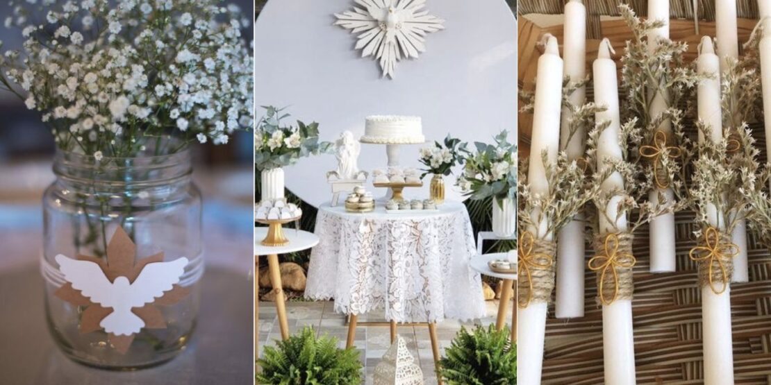 decoração de batizado para menino vs menina