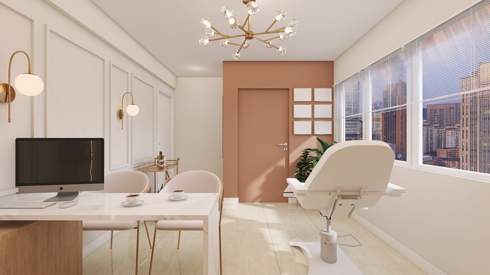 decoração de clínica de estética