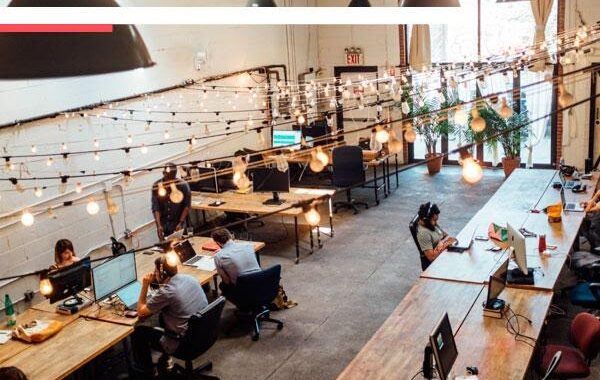 ideias criativas decoração coworking