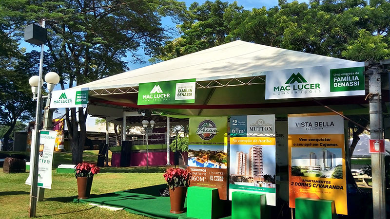 decoração de estande de vendas