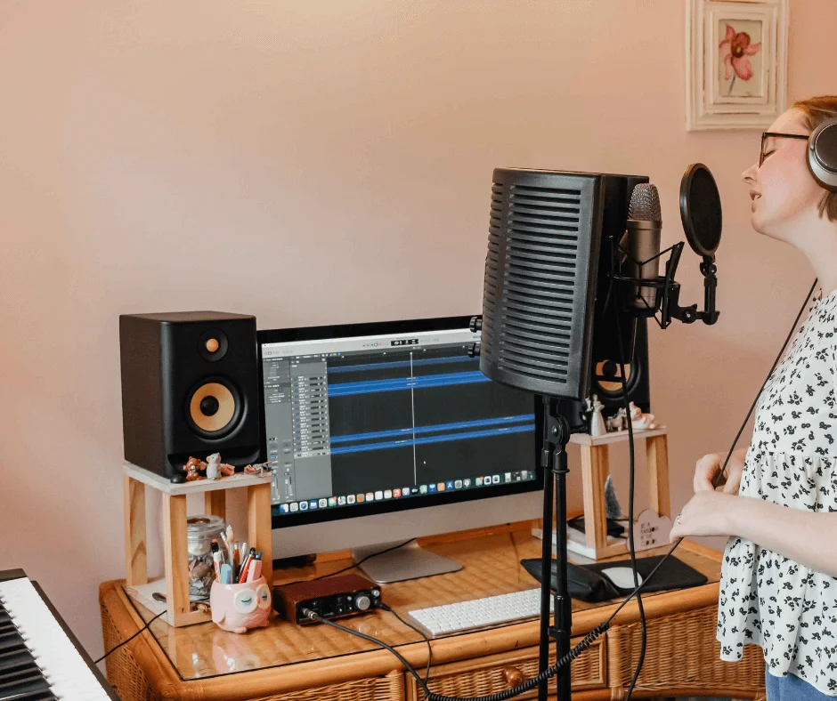 decoração de estúdio de música