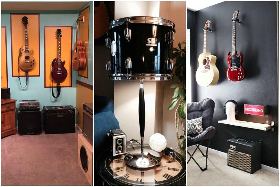 decoração de estúdio de música