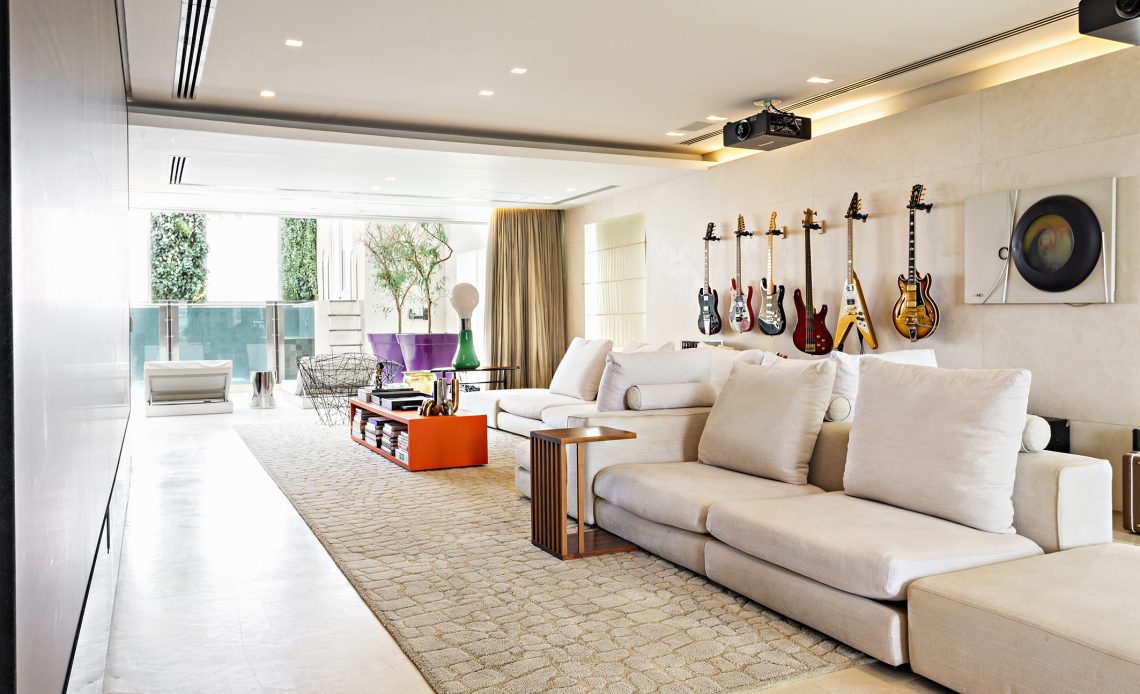 decoração de estúdio de música