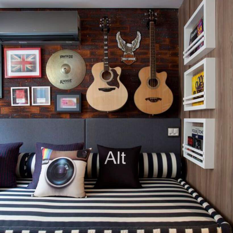 decoração de estúdio de música