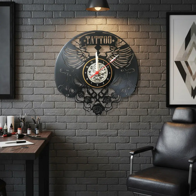decoração estúdio de tatuagem industrial