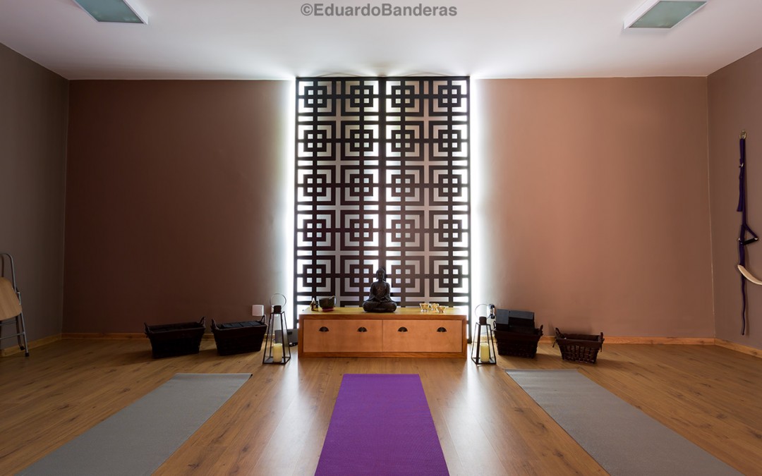 decoração de estúdio de yoga