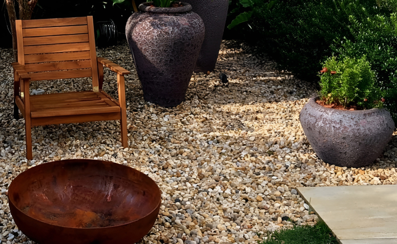 como fazer jardim com pedras